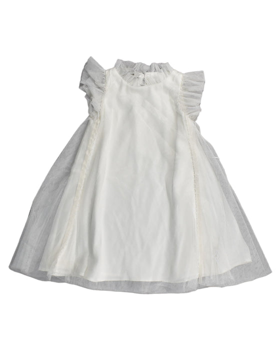 A White Sleeveless Dresses from Christian Dior in size 4T for girl. (Front View)