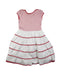 A Red Short Sleeve Dresses from Chateau de Sable in size 12Y for girl. (Back View)