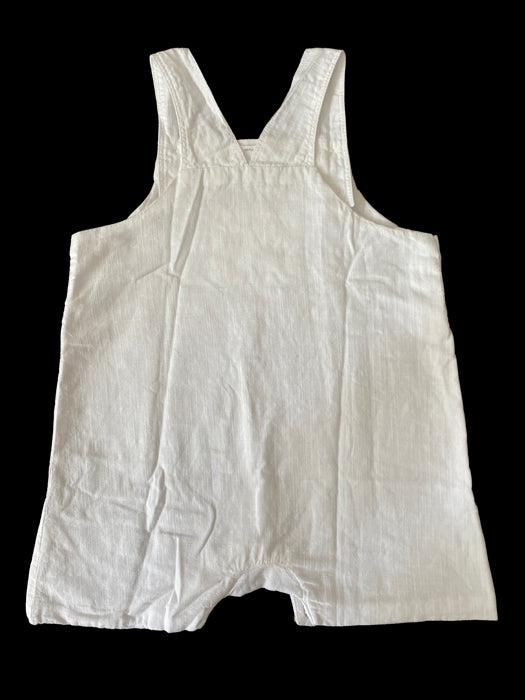 A White Sleeveless Jumpsuits from Château de Sable in size 3-6M for boy. (Back View)