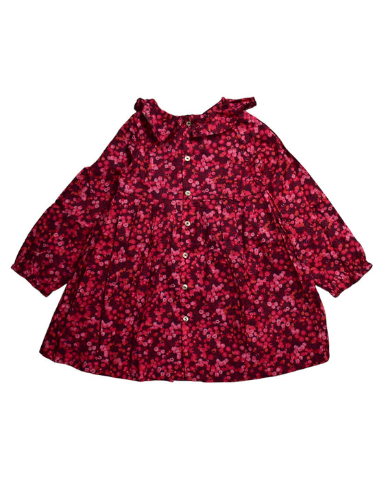 A Red Long Sleeve Dresses from Jacadi in size 18-24M for girl. (Back View)