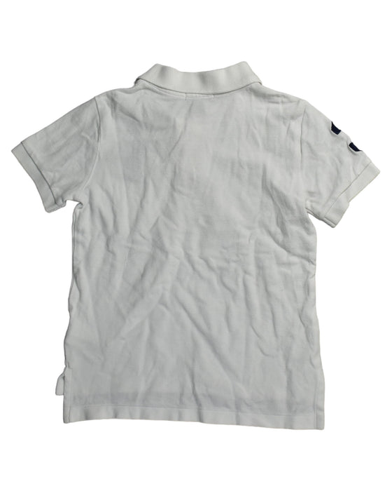 A White Short Sleeve Polos from Polo Ralph Lauren in size 4T for boy. (Back View)