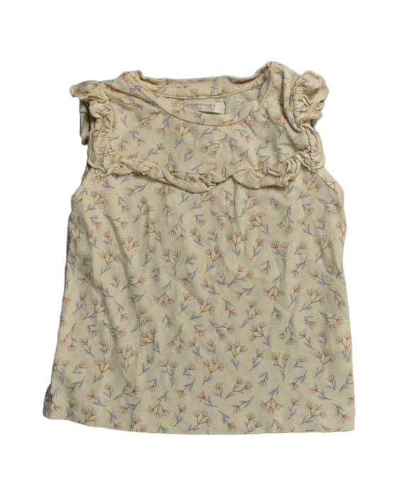 A Beige Sleeveless Tops from Gingersnaps in size 18-24M for girl. (Front View)