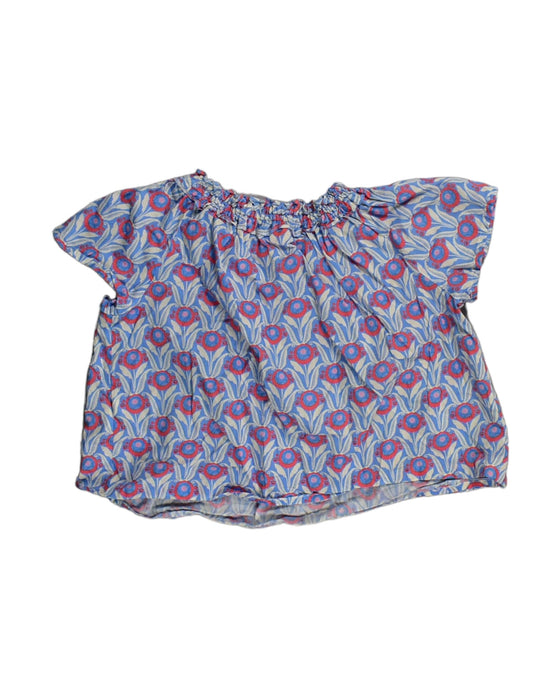 A Blue Short Sleeve Tops from Bonpoint in size 3T for girl. (Back View)