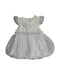 A White Short Sleeve Dresses from Le Petit Society in size 3-6M for girl. (Front View)