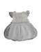 A White Short Sleeve Dresses from Le Petit Society in size 3-6M for girl. (Back View)