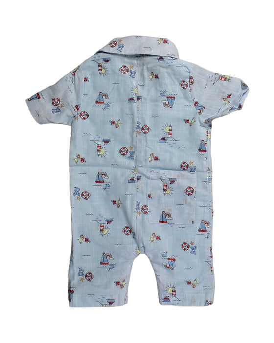 A Blue Rompers from bloomB in size 0-3M for boy. (Back View)