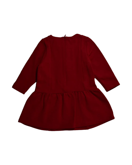 A Red Long Sleeve Dresses from Chloe in size 3-6M for girl. (Back View)