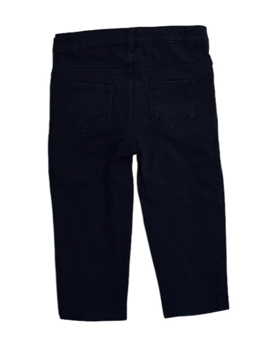 A Navy Casual Pants from Petit Bateau in size 12-18M for girl. (Back View)