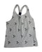 A Grey Sleeveless Tops from IKKS in size 4T for girl. (Front View)