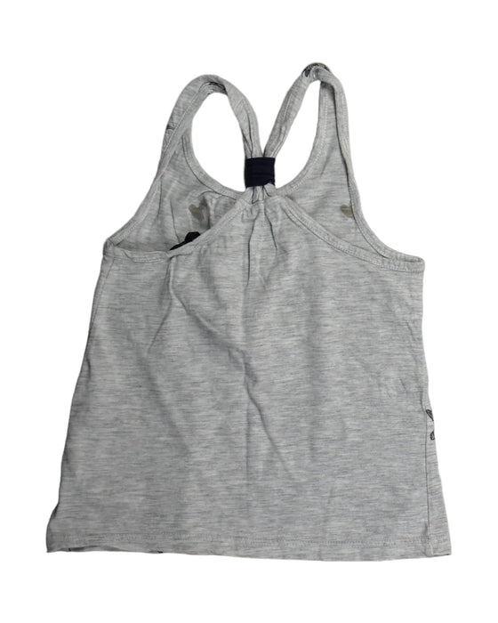 A Grey Sleeveless Tops from IKKS in size 4T for girl. (Back View)