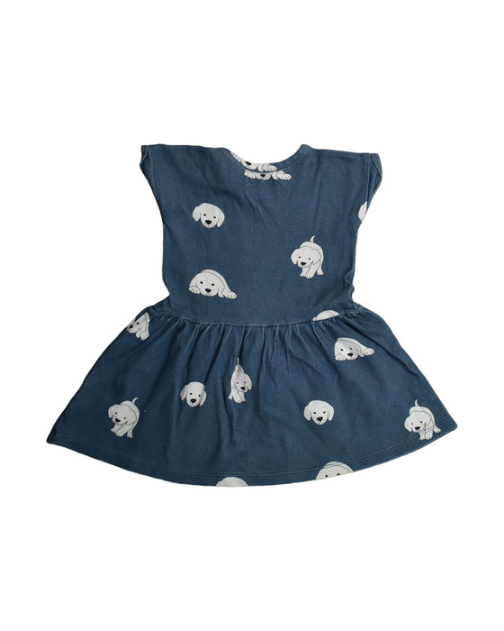 A Blue Sleeveless Dresses from Sea Apple in size 2T for girl. (Back View)