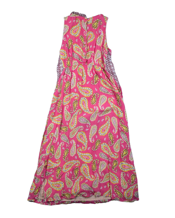 A Pink Sleeveless Dresses from IKKS in size 6T for girl. (Back View)