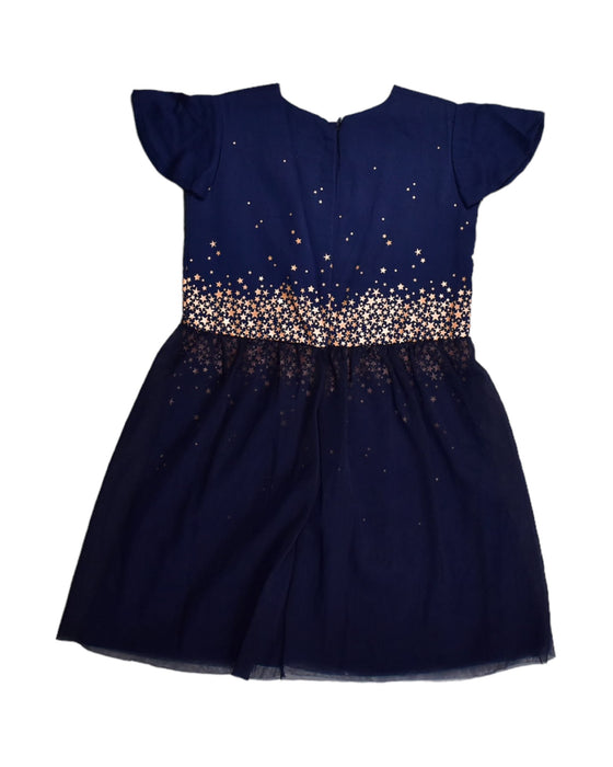 A Blue Short Sleeve Dresses from Elly in size 4T for girl. (Back View)