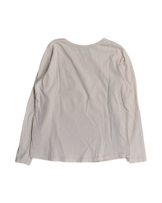 A Pink Long Sleeve Tops from Monoprix in size 6T for girl. (Back View)