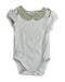 A White Short Sleeve Bodysuits from Chateau de Sable in size 0-3M for girl. (Front View)