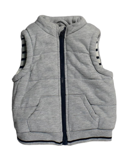 A Grey Outerwear Vests from Bout'Chou in size 6-12M for boy. (Front View)