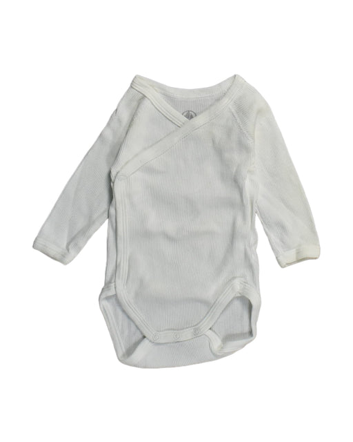 A White Bodysuits from Petit Bateau in size Newborn for girl. (Front View)