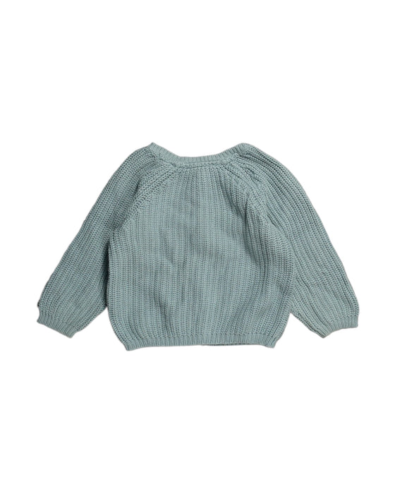 A Blue Cardigans from CdeC in size 6-12M for girl. (Back View)