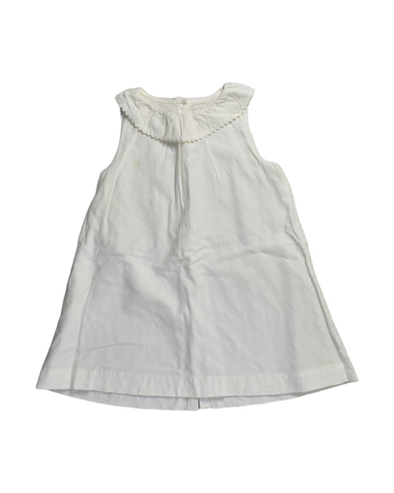 A White Sleeveless Dresses from Cyrillus in size 12-18M for girl. (Front View)