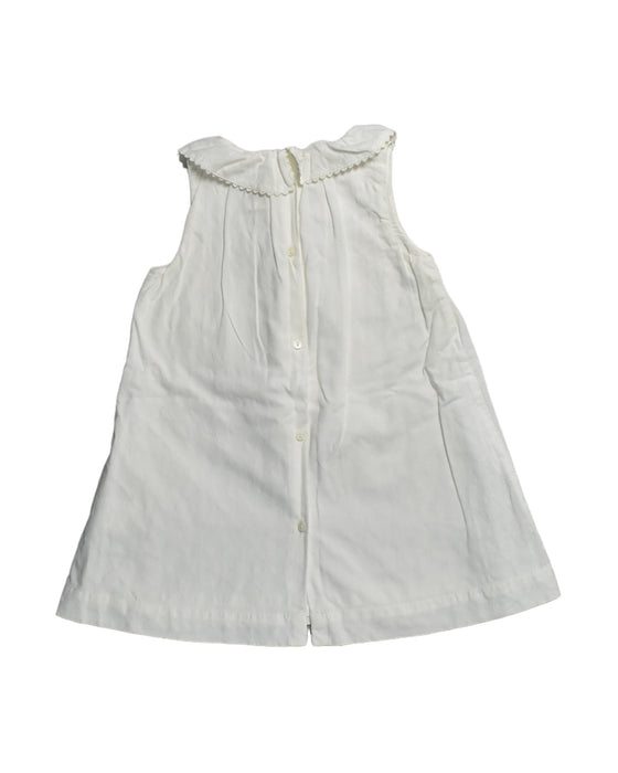 A White Sleeveless Dresses from Cyrillus in size 12-18M for girl. (Back View)