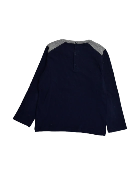 A Blue Long Sleeve Tops from Petit Bateau in size 3T for boy. (Back View)