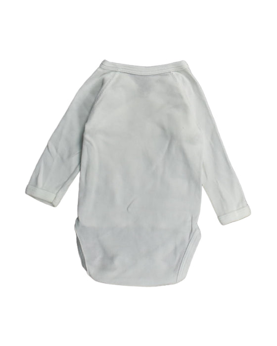 A White Bodysuits from Petit Bateau in size 0-3M for boy. (Back View)