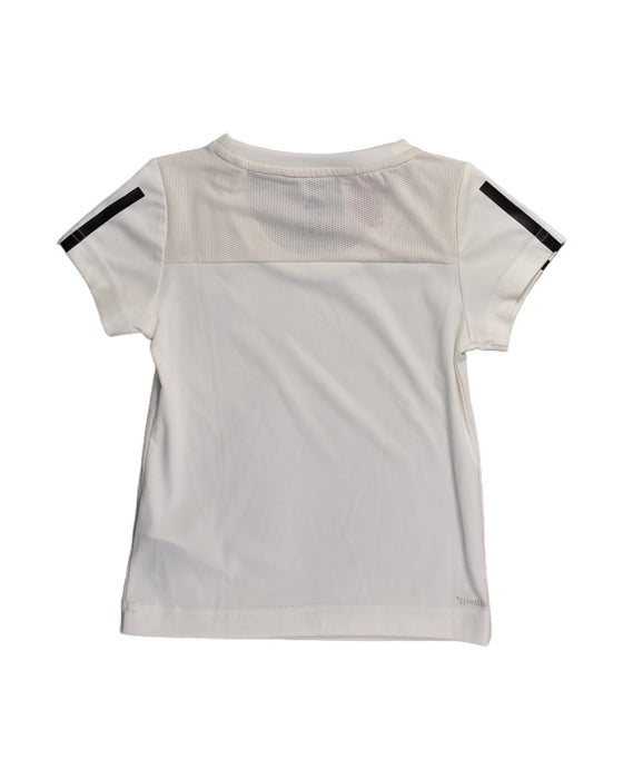 A White Short Sleeve Tops from Adidas in size 5T for girl. (Back View)