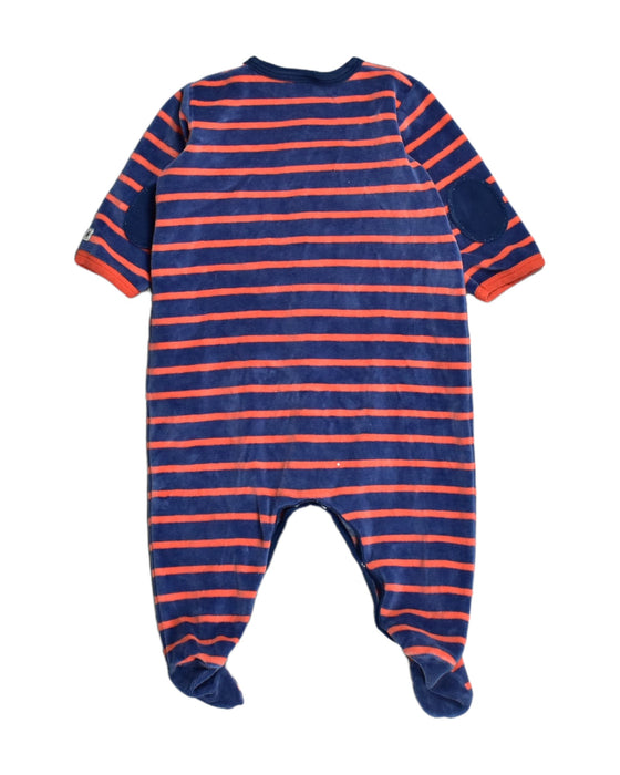 A Blue Onesies from Petit Bateau in size 0-3M for boy. (Back View)