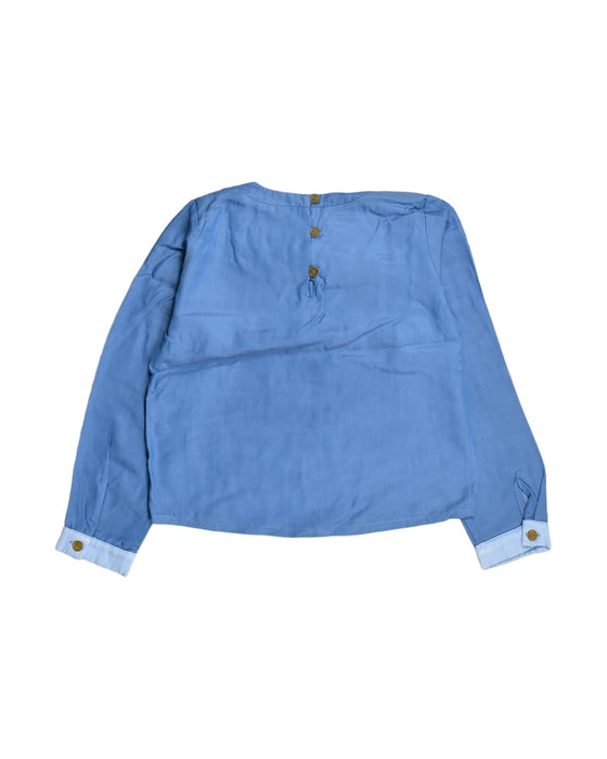 A Blue Long Sleeve Tops from Jessie and James in size 8Y for girl. (Back View)