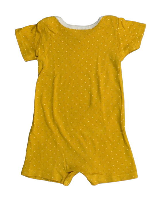 A Yellow Rompers from Petit Bateau in size 3-6M for girl. (Back View)