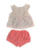 A White Shorts Sets from Gingersnaps in size 3-6M for girl. (Back View)