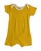 A Yellow Rompers from Petit Bateau in size 3-6M for girl. (Front View)