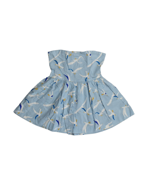 A Blue Sleeveless Dresses from Petit Bateau in size 12-18M for girl. (Back View)