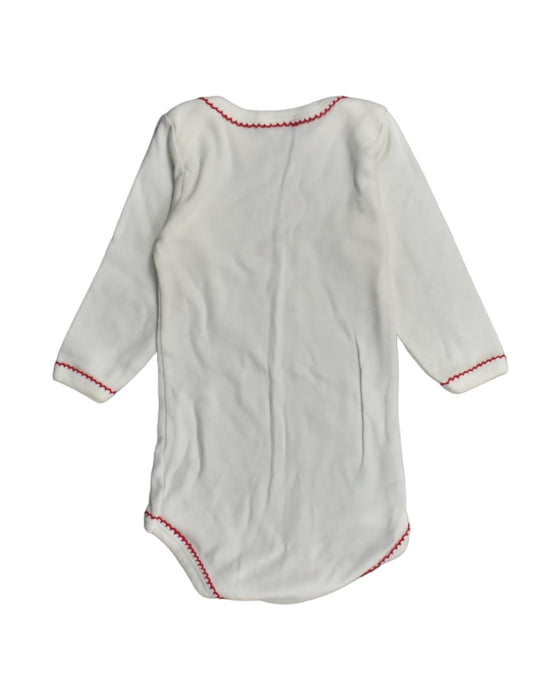 A White Bodysuits from Petit Bateau in size 3-6M for girl. (Back View)