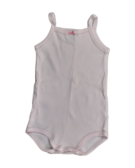 A Pink Bodysuits from Petit Bateau in size 3-6M for girl. (Front View)