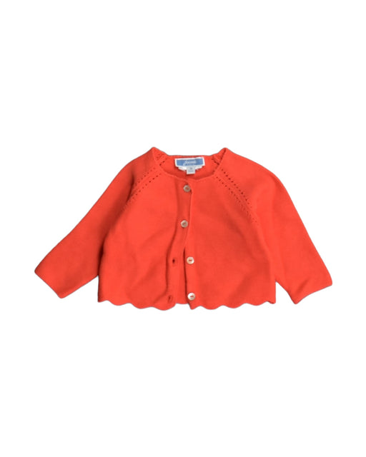 A Orange Cardigans from Jacadi in size Newborn for girl. (Front View)