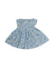 A Blue Sleeveless Dresses from Petit Bateau in size 12-18M for girl. (Front View)