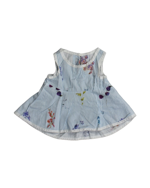 A White Sleeveless Tops from Gingersnaps in size 12-18M for girl. (Front View)