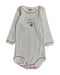 A White Bodysuits from Petit Bateau in size 3-6M for girl. (Front View)