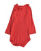 A Red Bodysuits from Petit Bateau in size 6-12M for girl. (Front View)