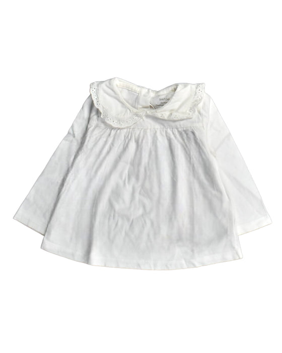 A White Long Sleeve Tops from Bout'Chou in size 6-12M for girl. (Front View)