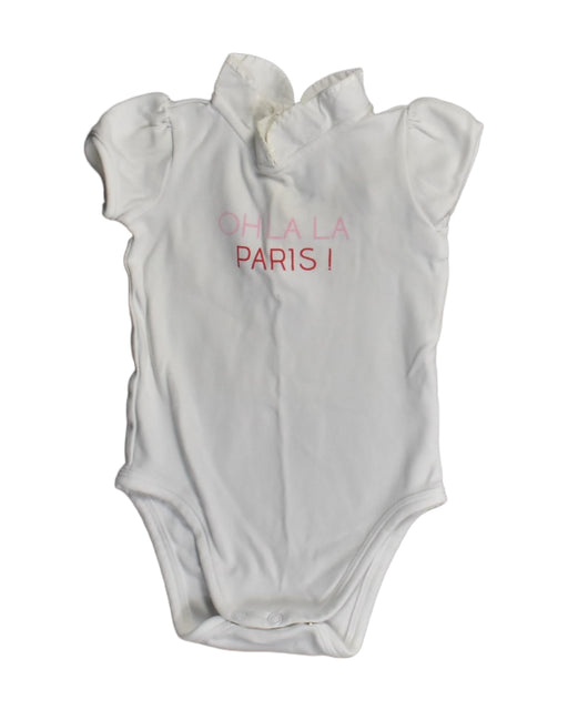 A White Bodysuits from Jacadi in size 0-3M for girl. (Front View)