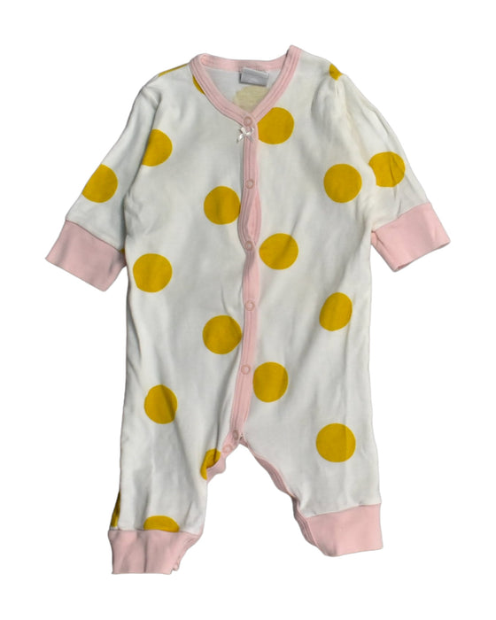 A White Jumpsuits from Petit Bateau in size 0-3M for girl. (Front View)