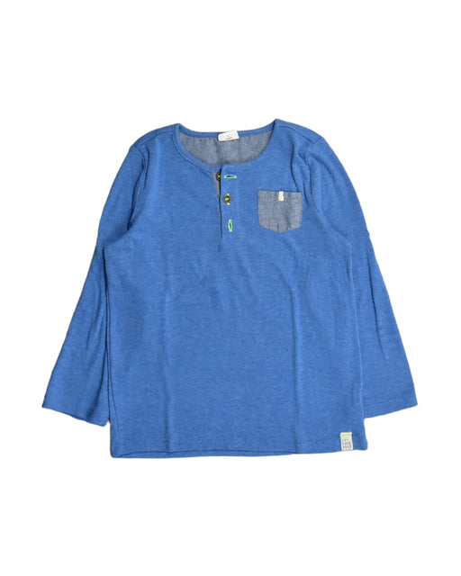 A Blue Long Sleeve Tops from Egg Baby in size 4T for boy. (Front View)