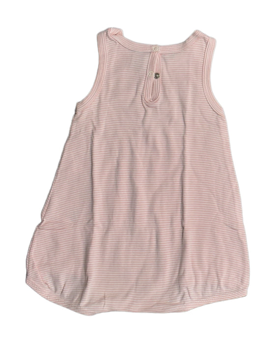 A Pink Rompers from Petit Bateau in size 6-12M for girl. (Back View)