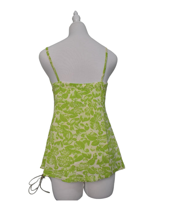 A Green Sleeveless Tops from Spring in size M for maternity. (Back View)