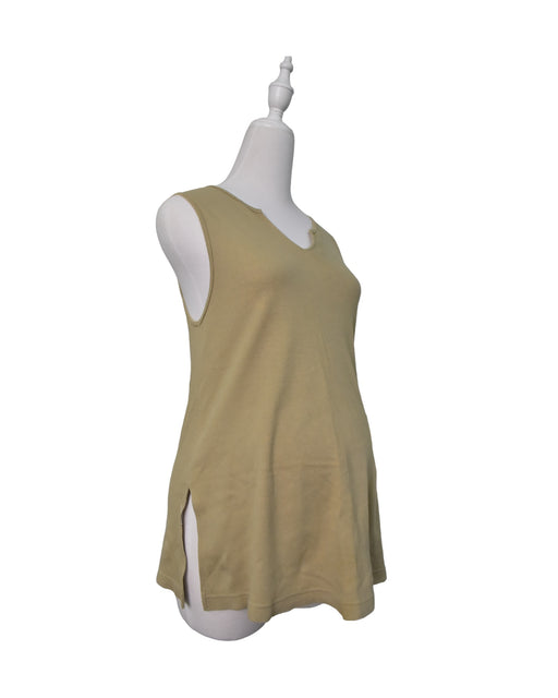 A Brown Sleeveless Tops from Blossoms in size M for maternity. (Front View)