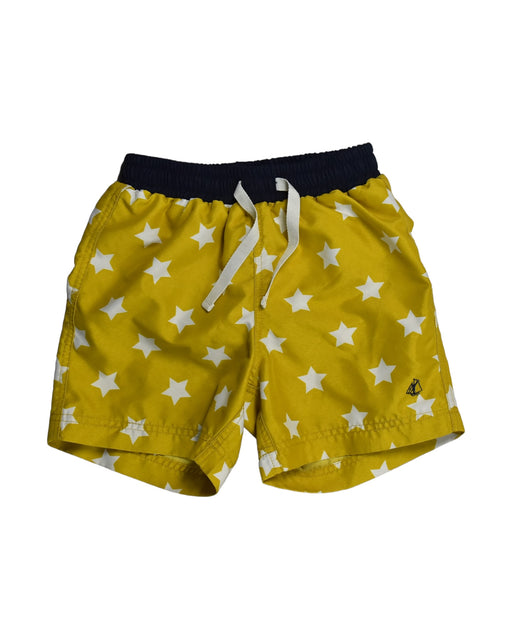 A Yellow Shorts from Petit Bateau in size 12-18M for boy. (Front View)