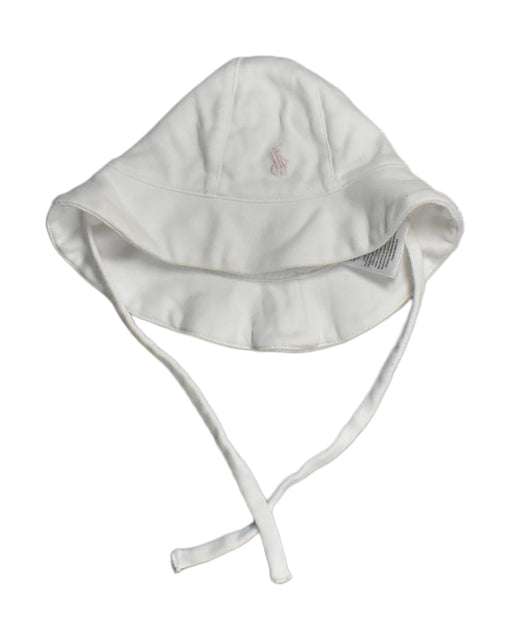 A White Sun Hats from Ralph Lauren in size 3-6M for neutral. (Front View)