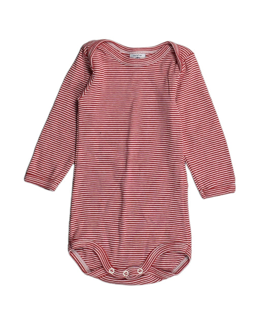 A Red Bodysuits from Petit Bateau in size 3-6M for girl. (Front View)
